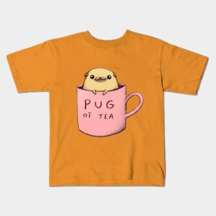 Pug of tea Kids T-Shirt